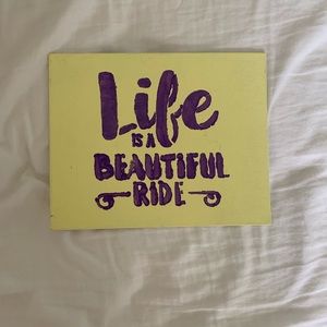 Life is a beautiful ride canvas